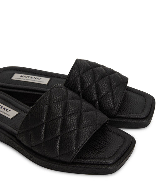 BRIE  Women's Vegan Sandals | Color: Black - variant::black