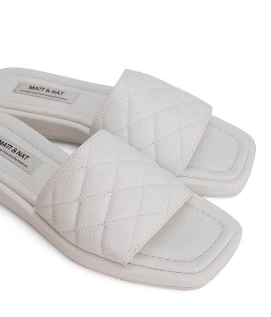 BRIE  Women's Vegan Sandals | Color: White - variant::white