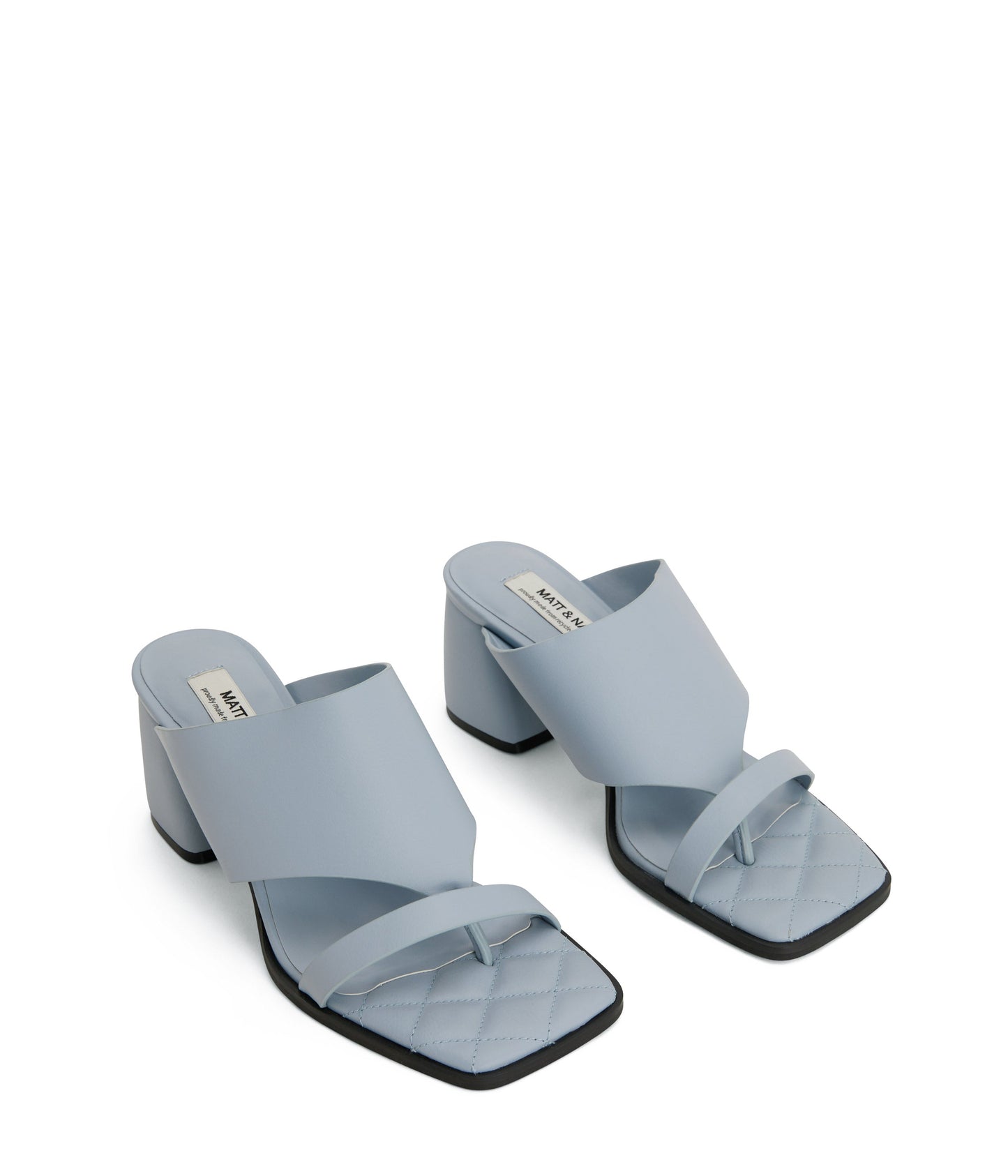 KITT Women's Vegan Block Heel Sandals | Color: Blue - variant::breeze