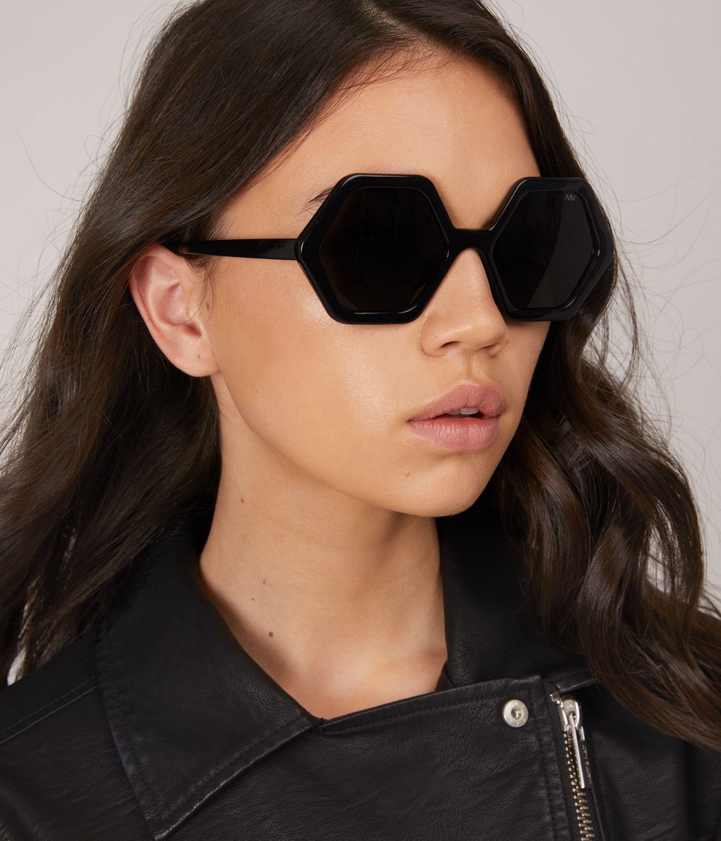 FIRLA Black Hexagon Sunglasses | Color: Black - variant::black