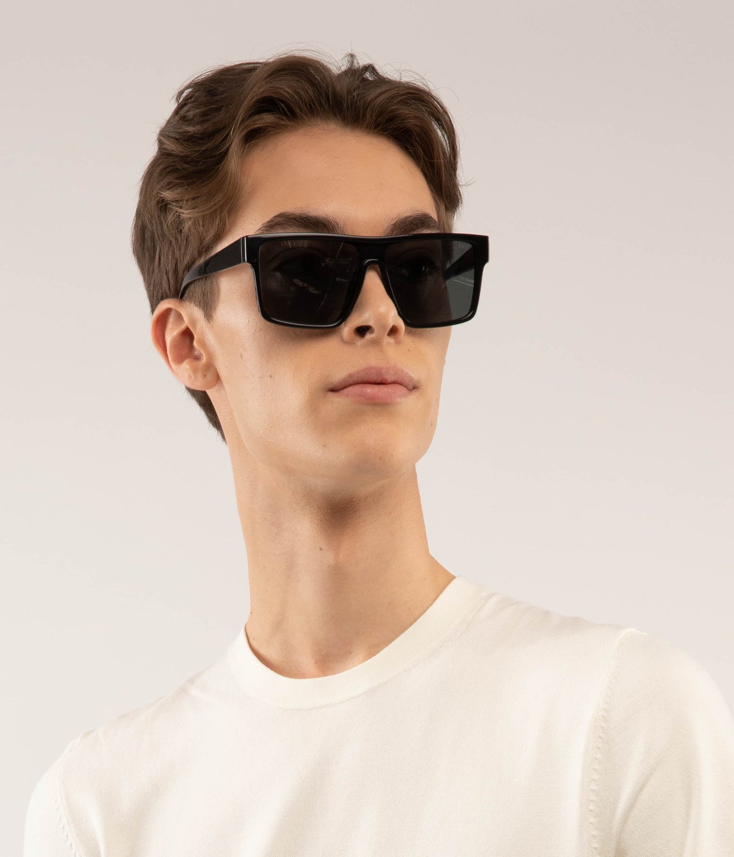 MAEVE Retro Squared Sunglasses | Color: White - variant::nude