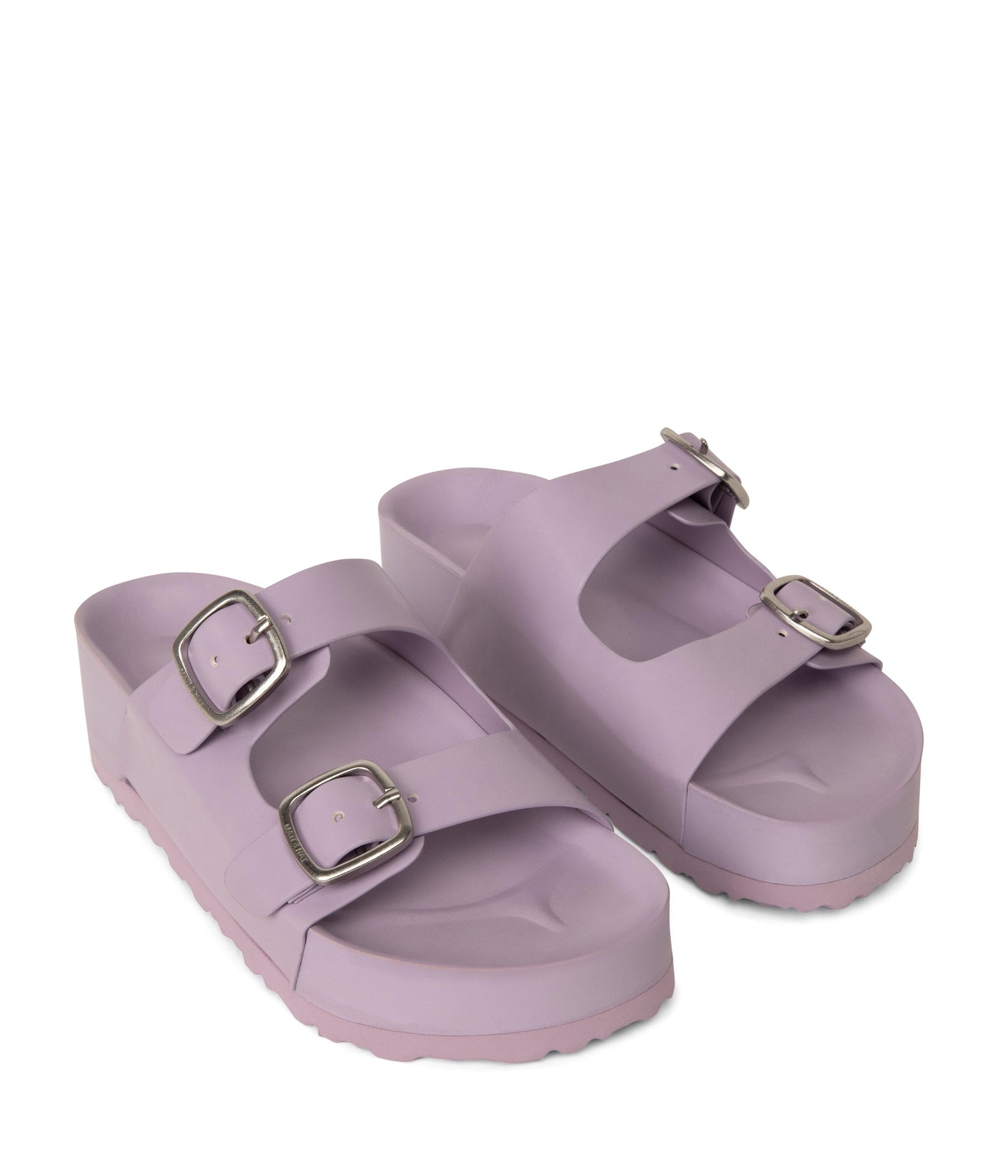 OLAYA Women's Vegan Sandals With Double Straps | Color: Purple - variant::lilac