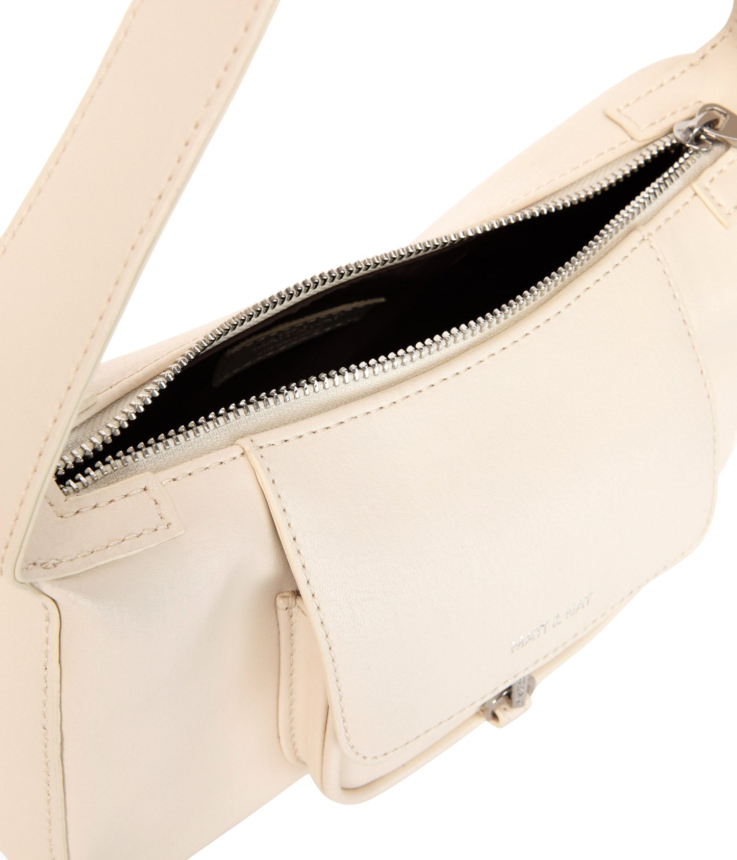 LOTI Vegan Shoulder Bag - Arbor | Color: White, Beige - variant::macadamia