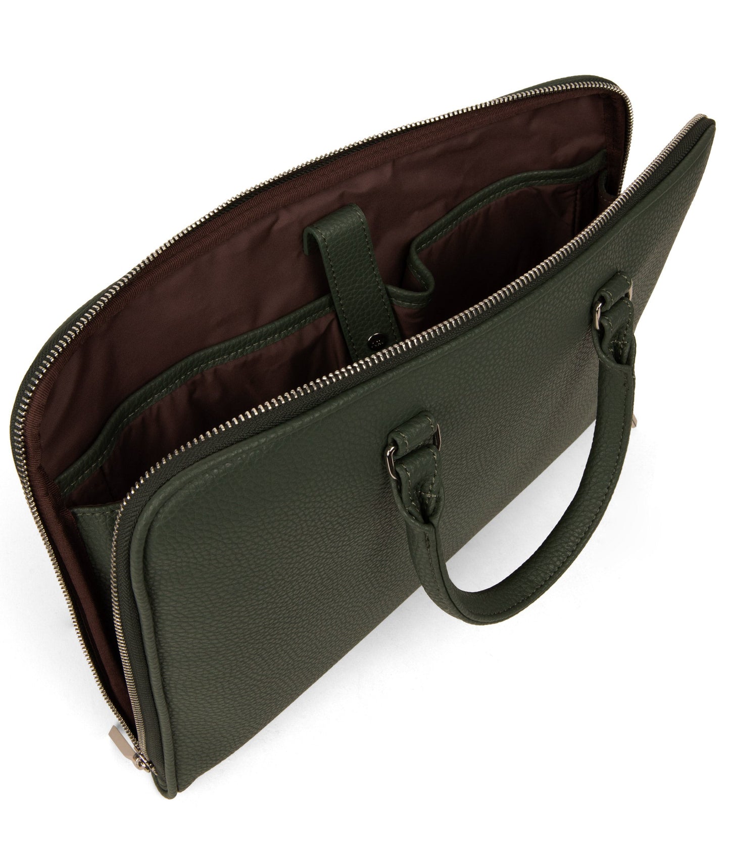 HOLDER Slim Vegan Briefcase - Purity | Color: Green - variant::forest