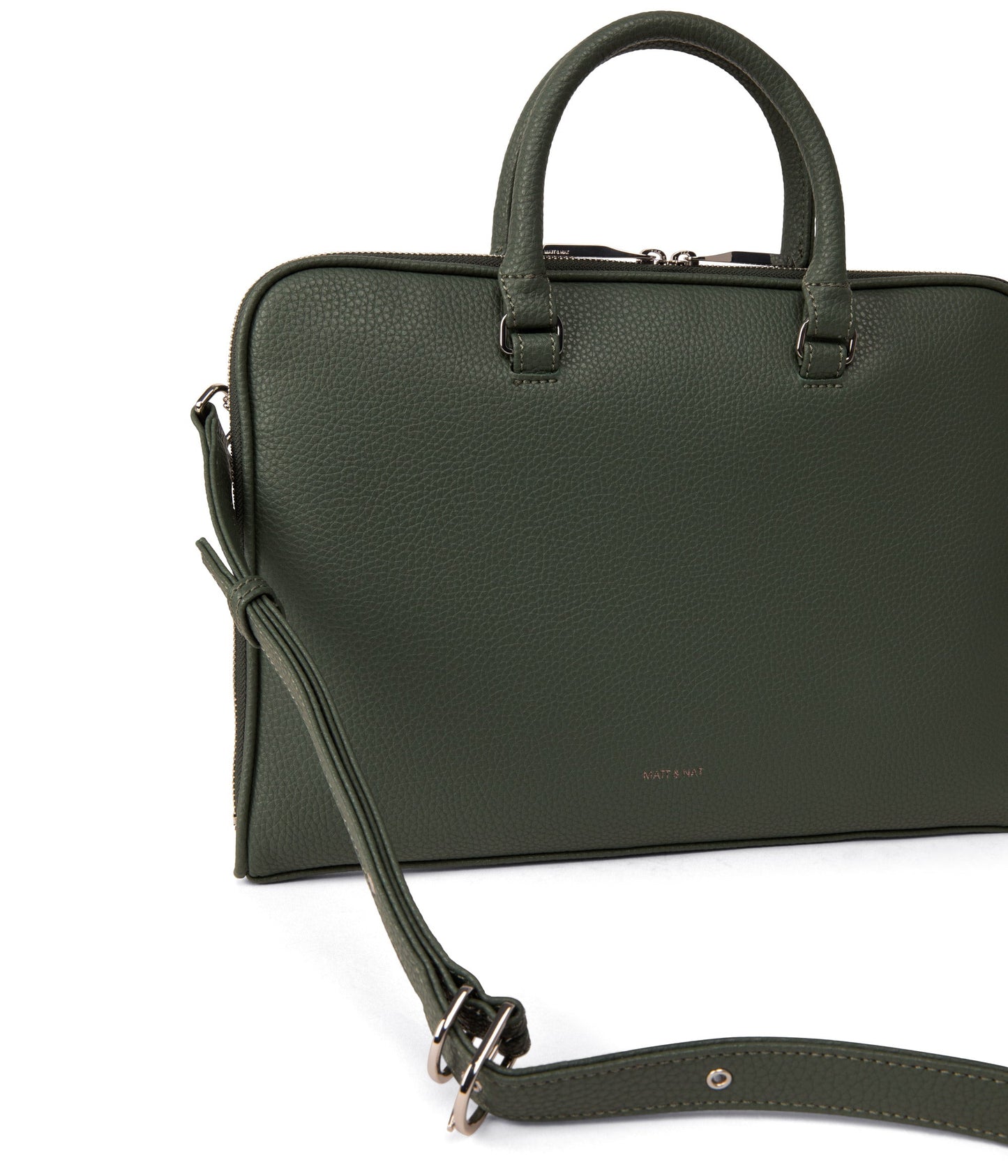 HOLDER Slim Vegan Briefcase - Purity | Color: Green - variant::forest