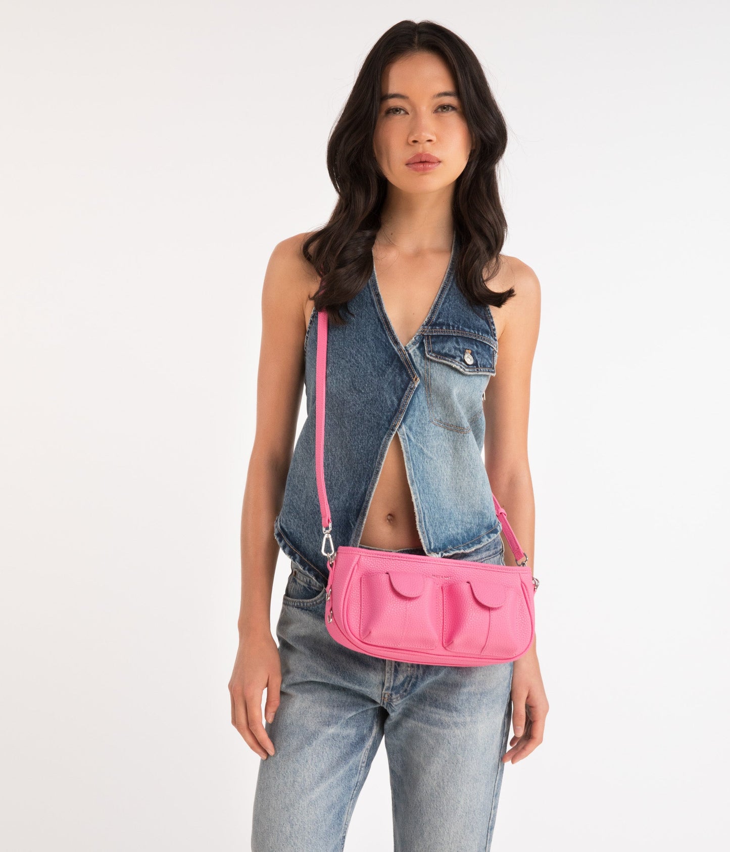 NOON Vegan Crossbody Bag - Purity | Color: Pink - variant::doll