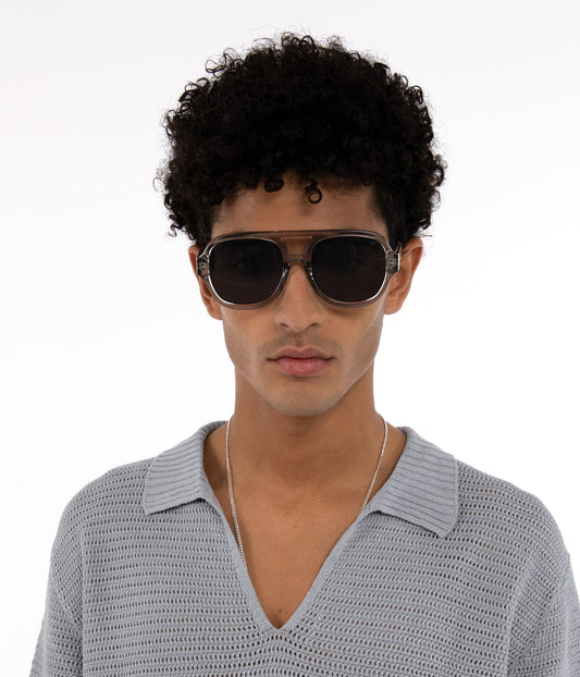 CHOI-2 Recycled Aviator Sunglasses | Color: Brown - variant::brown