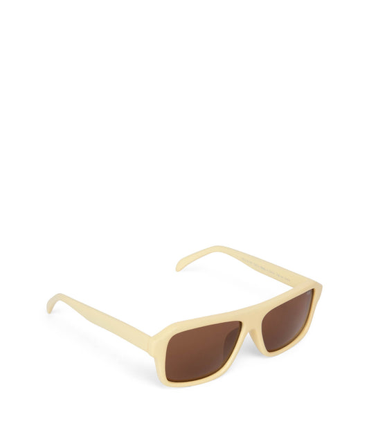 RYLEE Retro Square Sunglasses | Color: White, Brown - variant::nudbro