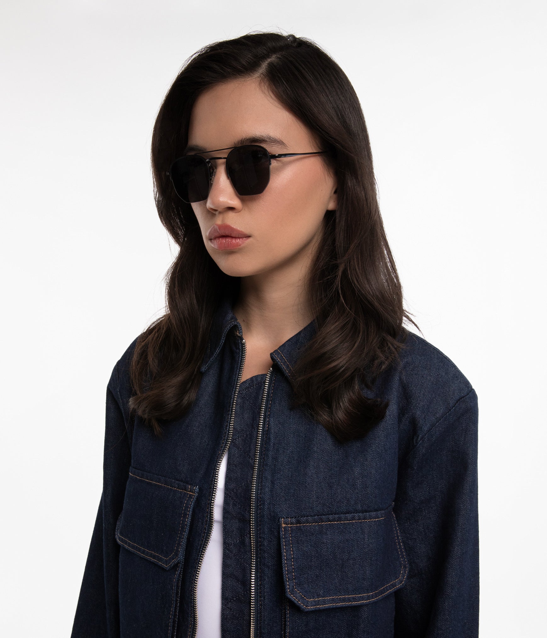 SARAI Aviator Sunglasses | Color: Black - variant::blkblk
