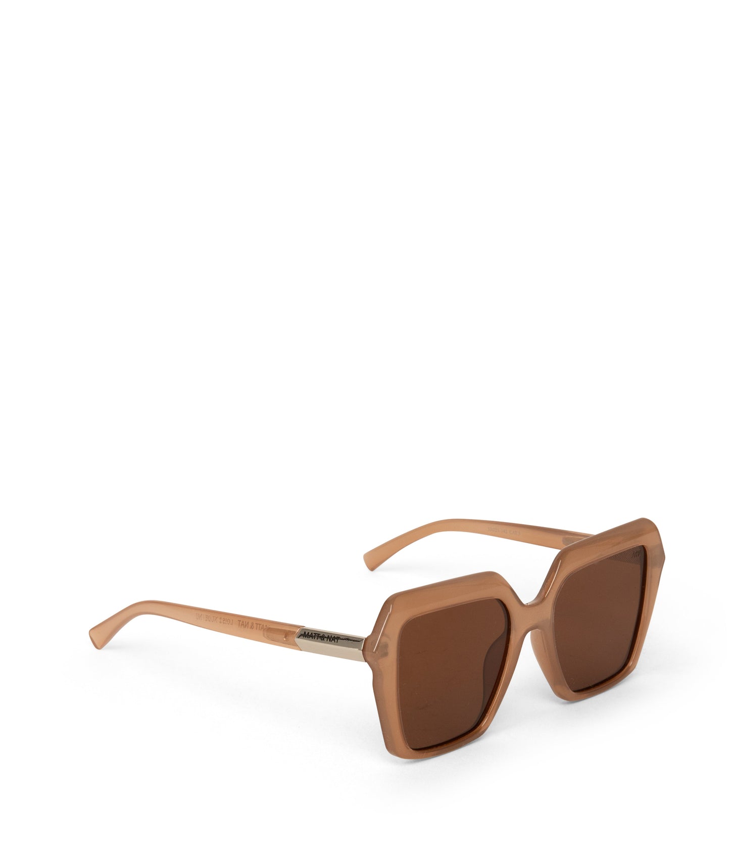 LOIS-2 Recycled Square Sunglasses | Color: White, Brown - variant::nude