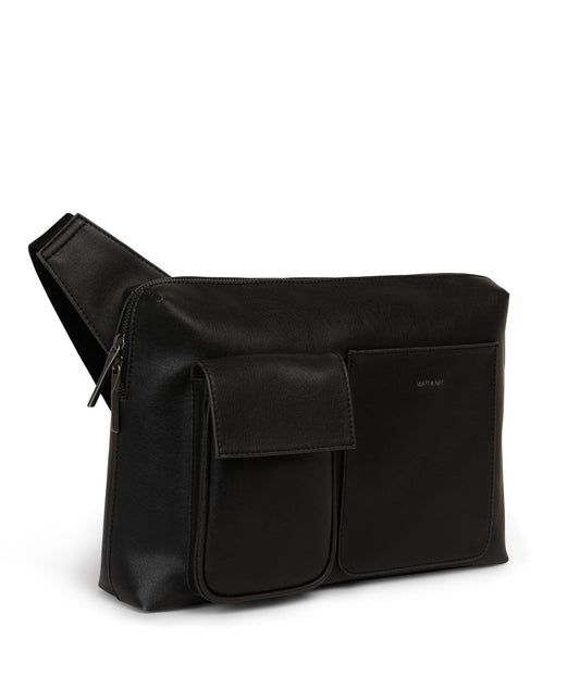 TREY Vegan Sling Bag - Vintage | Color: Black - variant::black