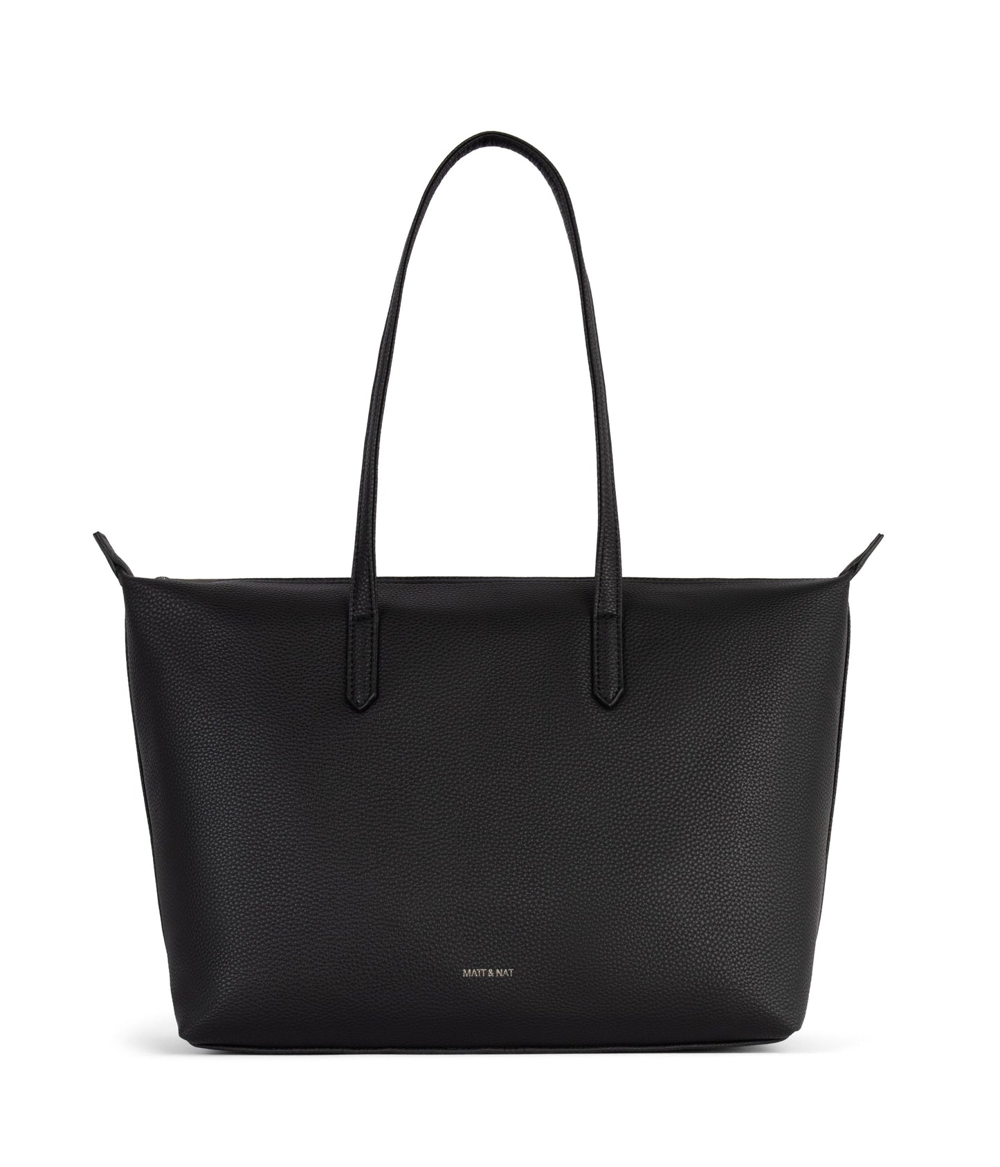 ABBI Vegan Tote Bag - Grain | Color: Black - variant::black