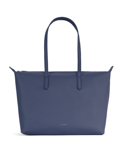 ABBI Vegan Tote Bag - Grain | Color: Blue - variant::blueberry