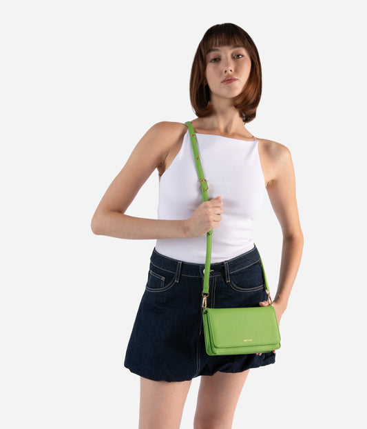 BEE Vegan Crossbody Bag - Grain | Color: Blue - variant::blueberry