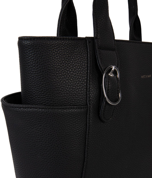 IONA Vegan Tote Bag - Grain | Color: Black - variant::black