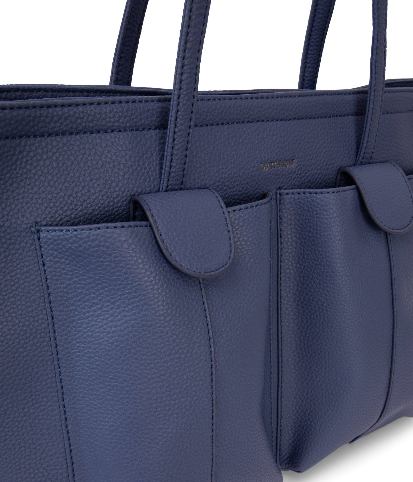 JOS Vegan Tote Bag - Grain | Color: Blue - variant::blueberry