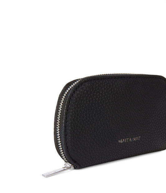 NADYA Vegan Card Holder – Grain | Color: Black - variant::black