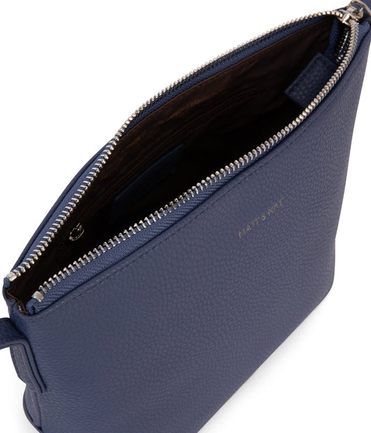 SAM Vegan Crossbody Bag - Grain | Color: Blue - variant::blueberry