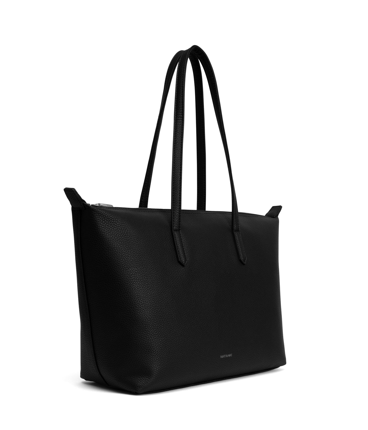 ABBI Vegan Tote Bag - Grain | Color: Black - variant::black