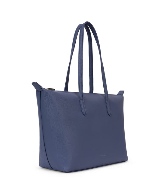 ABBI Vegan Tote Bag - Grain | Color: Blue - variant::blueberry