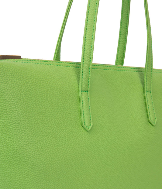 ABBI Vegan Tote Bag - Grain | Color: Green - variant::peppermint