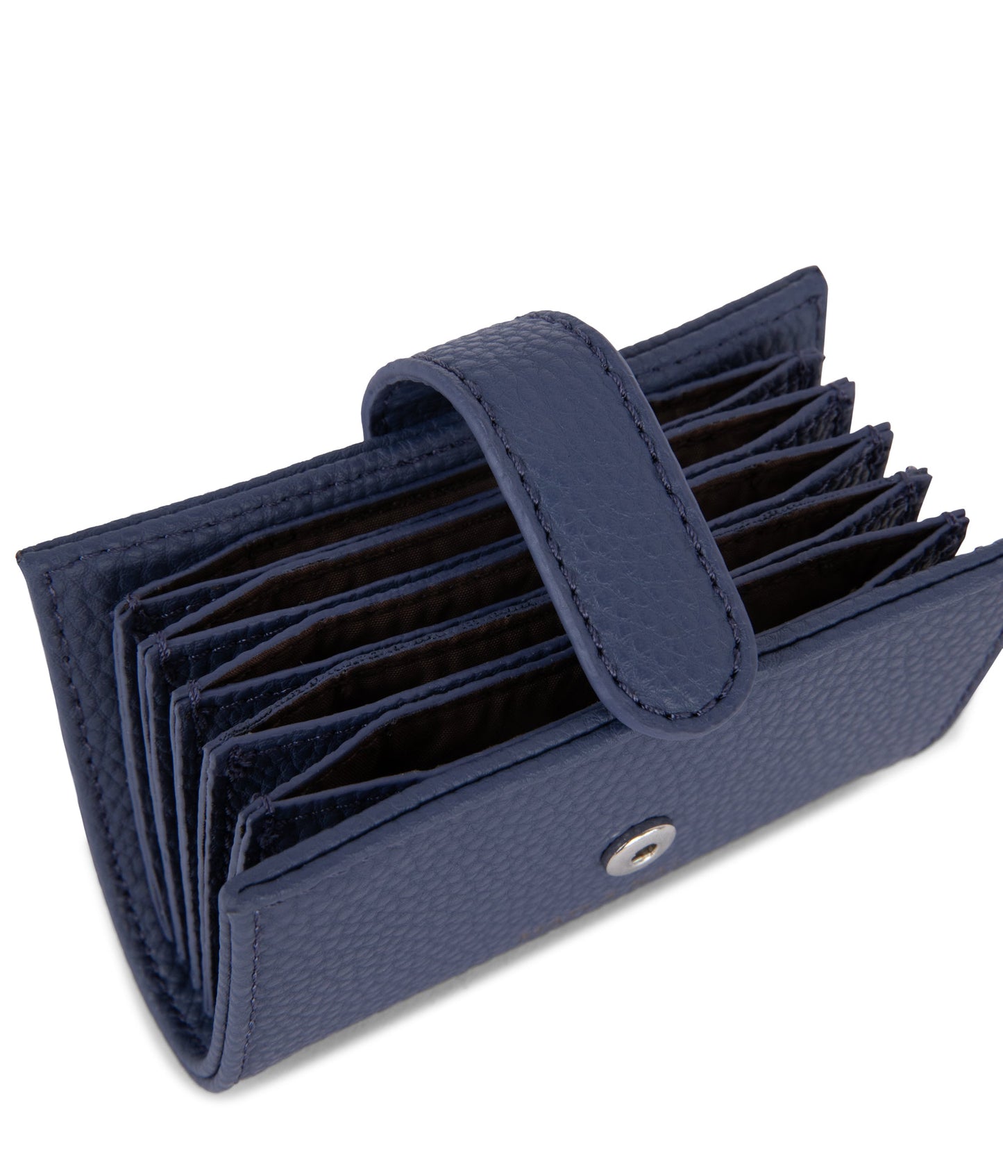 CREPE Vegan Accordion Card Holder – Grain | Color: Blue - variant::blueberry