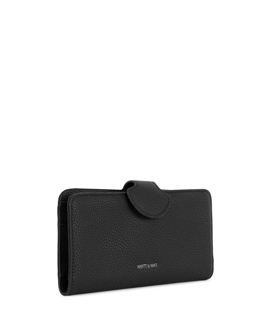 FLOAT Vegan Wallet - Grain | Color: Black - variant::black