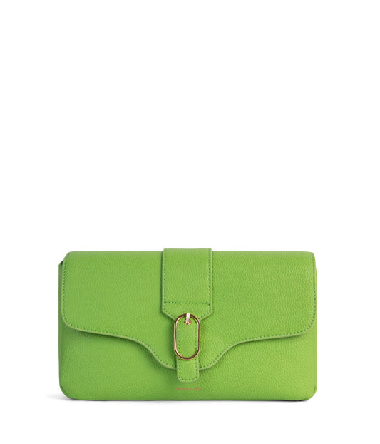 ISABELLE Vegan Shoulder Bag – Grain | Color: Green - variant::peppermint