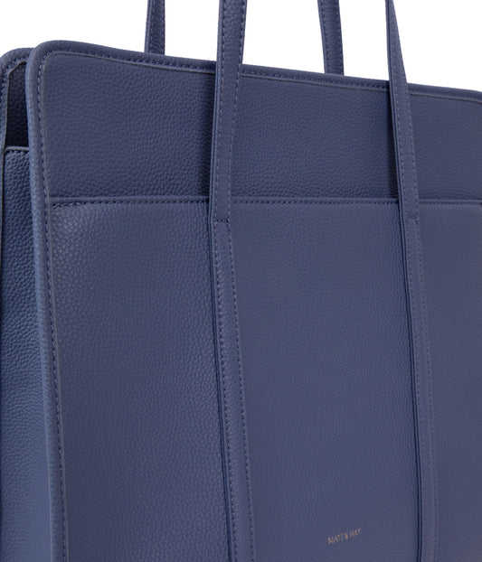 LUSIK Vegan Tote Bag – Grain | Color: Blue - variant::blueberry