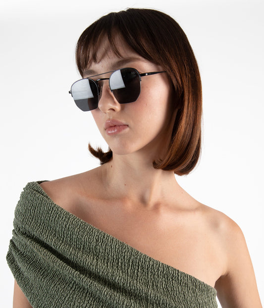 SARAI Aviator Sunglasses | Color: Black - variant::blkblk