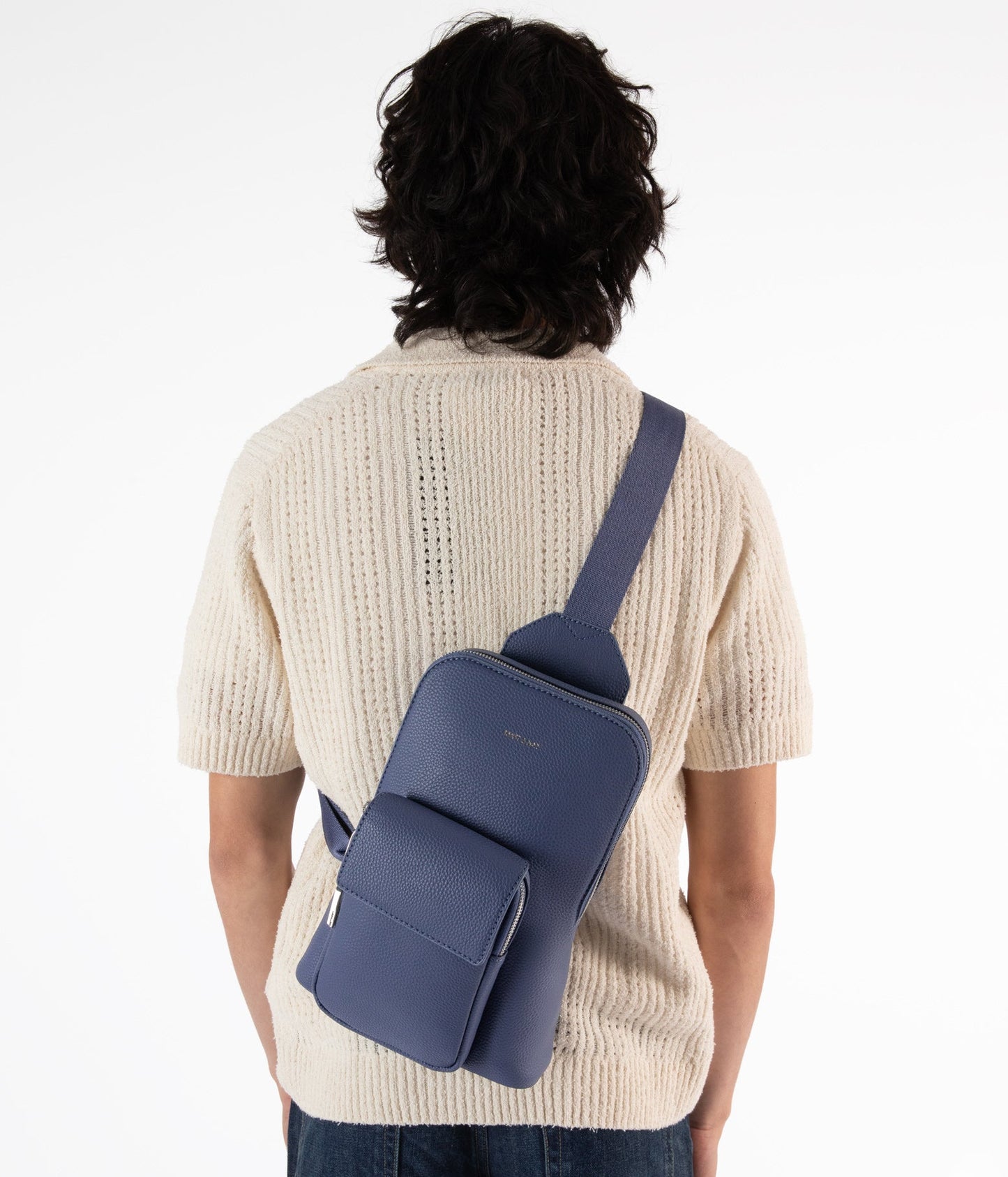 ALLAR Vegan Sling Bag - Grain | Color: Blue - variant::blueberry