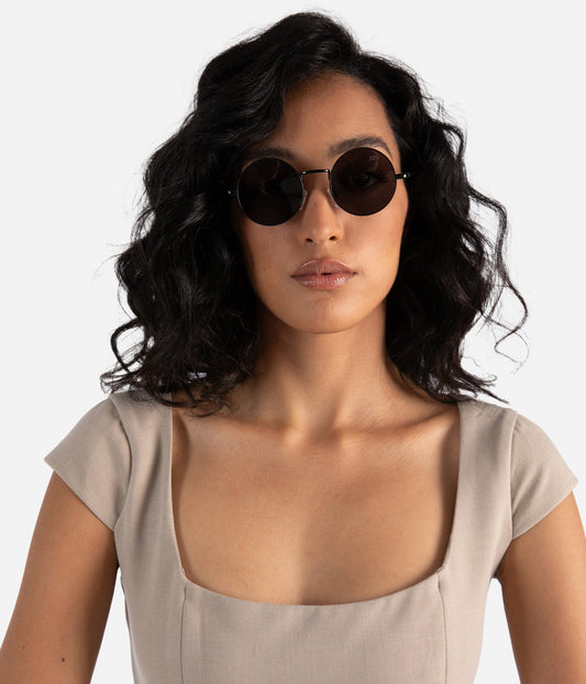 COLE SM Small Round Sunglasses | Color: Black - variant::mblbla