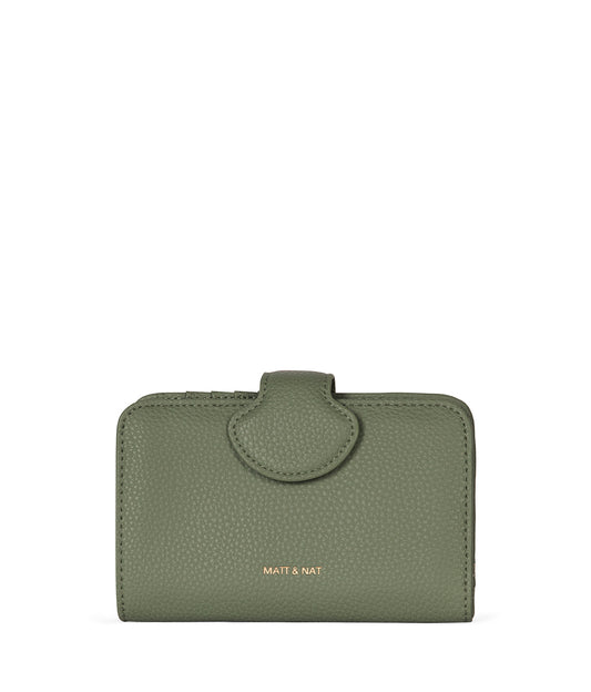 FLOATSM Small Vegan Wallet - Grain | Color: Olivine - variant::olivine