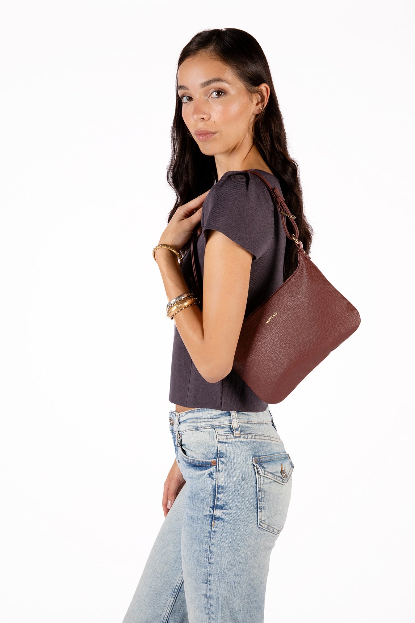 Jina Vegan Shoulder Bag – Grain | Color: Plateau - variant::plateau
