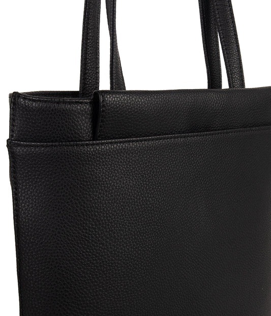 KOE Vegan Tote Bag - Grain | Color: Black - variant::black