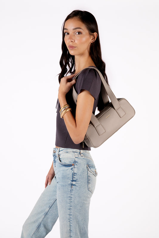 LEMUR Vegan Satchel – Grain | Color: Black - variant::black