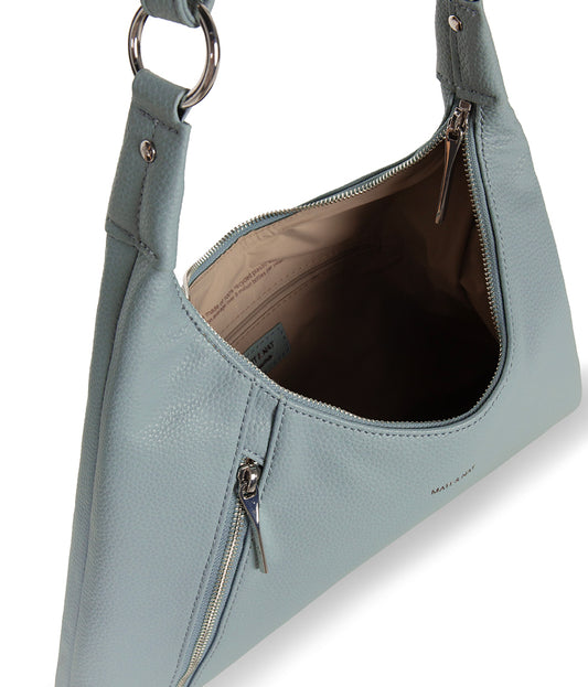 MORGAN Vegan Hobo Bag - Grain | Color: Aquamarine - variant::aquamarine