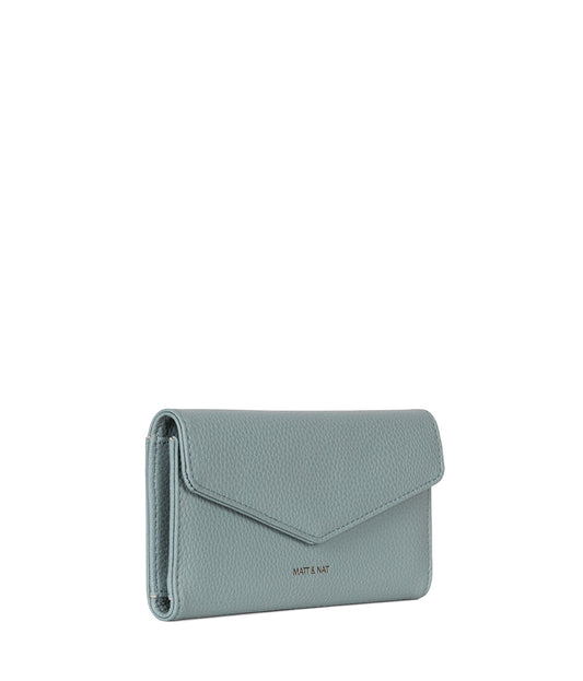 Raye Vegan Wallet - Grain | Color: Aquamarine - variant::aquamarine