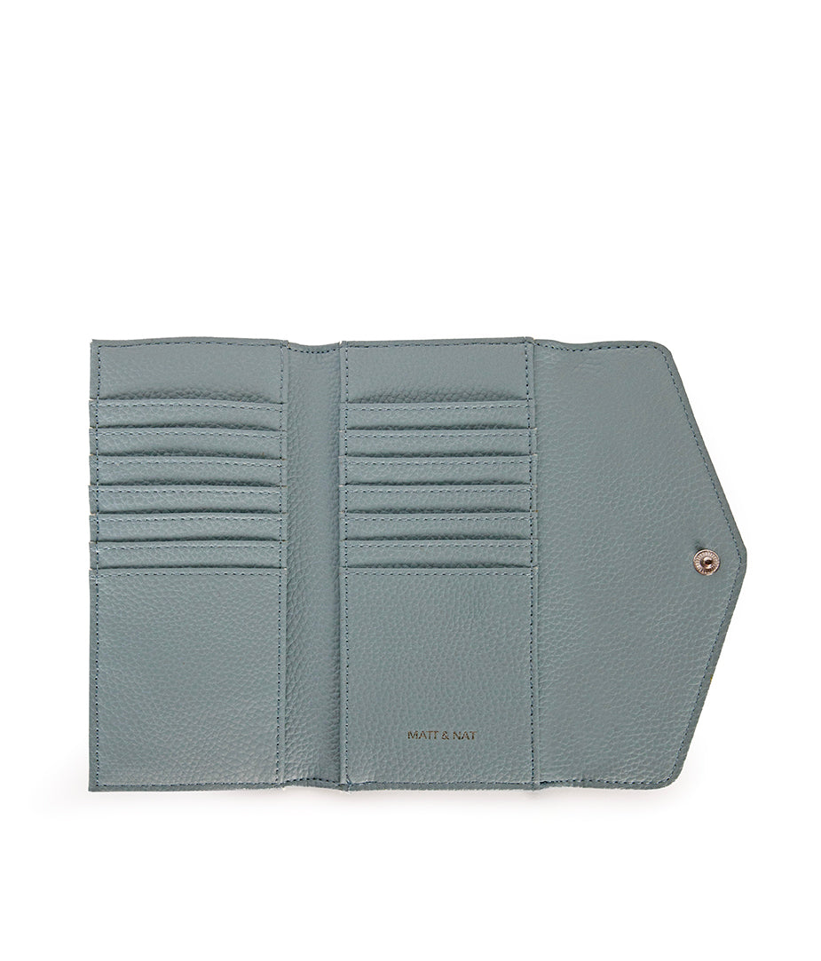 Raye Vegan Wallet - Grain | Color: Aquamarine - variant::aquamarine