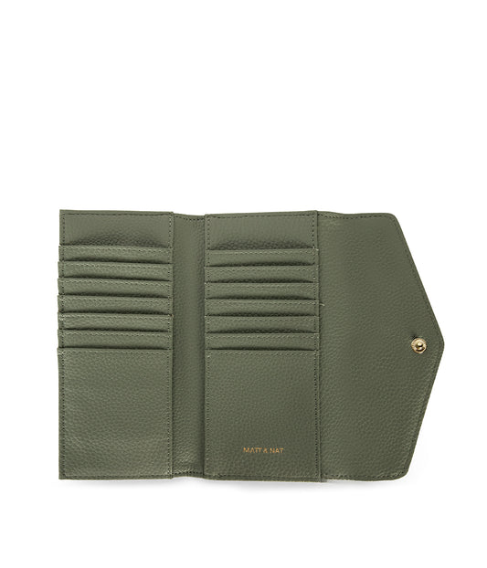 Raye Vegan Wallet - Grain | Color: Olivine - variant::olivine