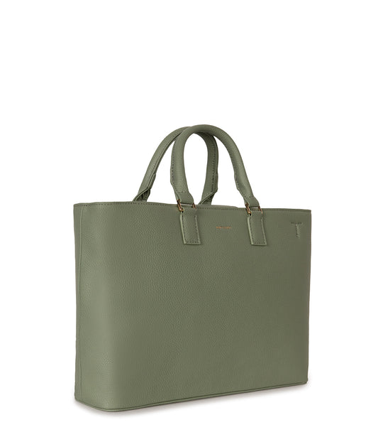 SEVYN Vegan Satchel - Grain | Color: Olivine - variant::olivine