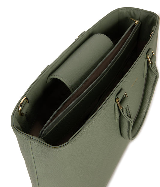 SEVYN Vegan Satchel - Grain | Color: Olivine - variant::olivine
