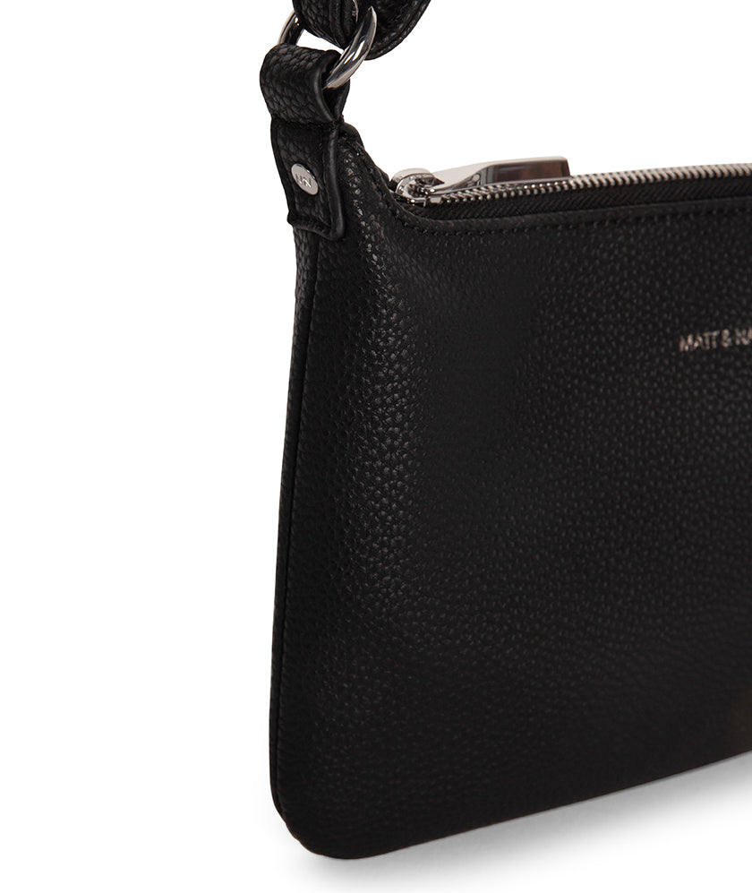 Jina Vegan Shoulder Bag – Grain | Color: Black - variant::black