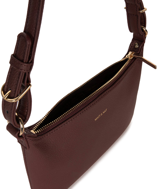 Jina Vegan Shoulder Bag – Grain | Color: Cherry - variant::cherry