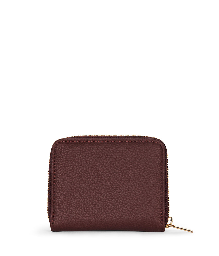 RUE Small Vegan Zip Wallet - Grain | Color: Cherry - variant::cherry