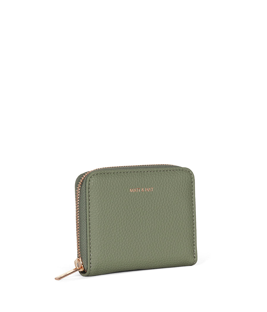 RUE Small Vegan Zip Wallet - Grain | Color: Olivine - variant::olivine
