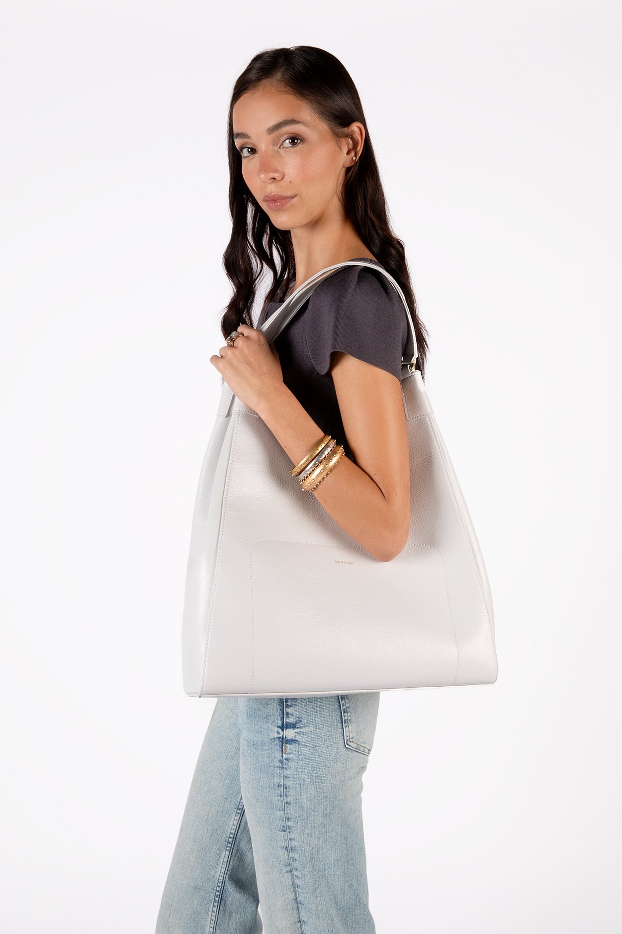 VERMONT Vegan Hobo Bag - Theme | Color: Black - variant::black