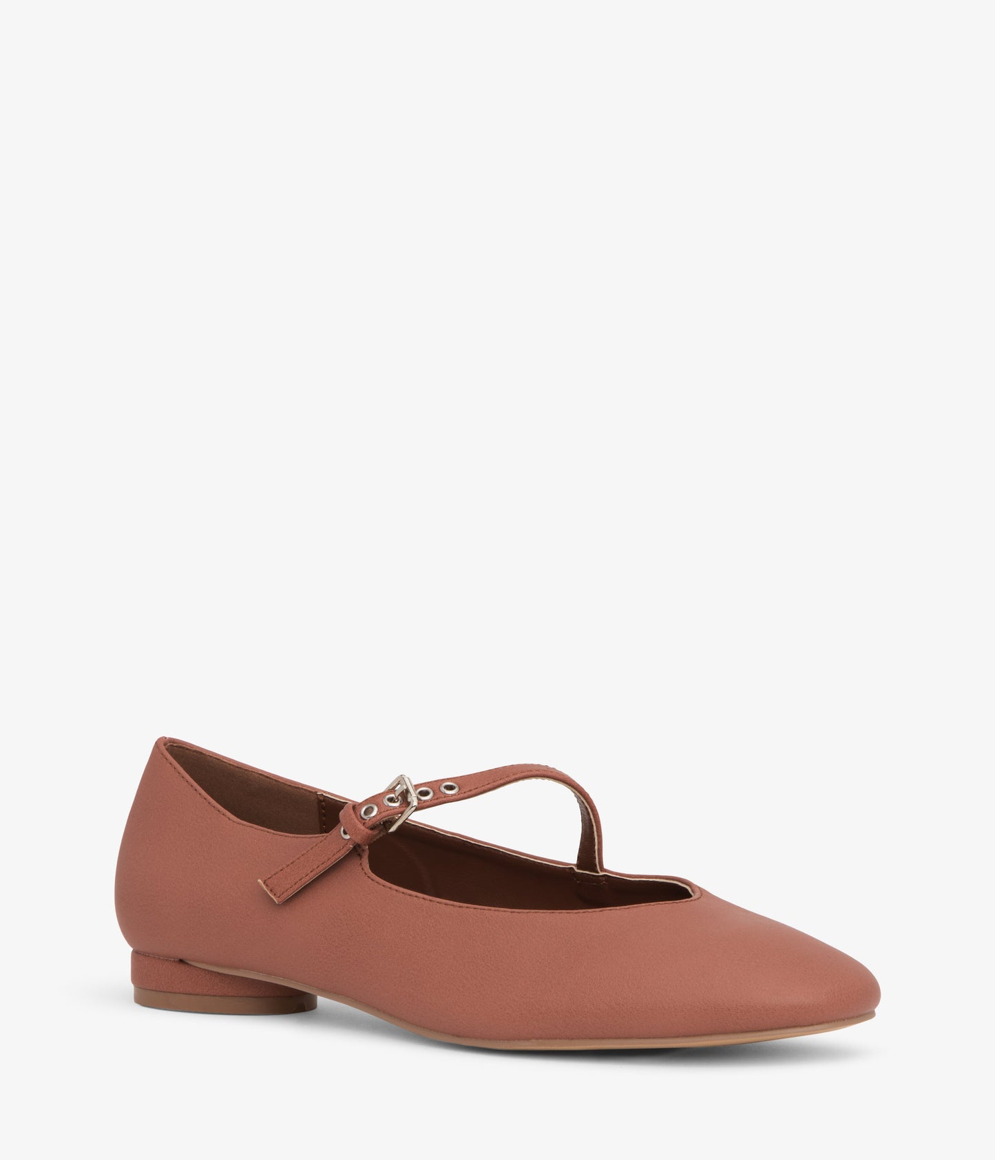ANAIS Vegan Mary Jane Flats | Color: Brown - variant::clay