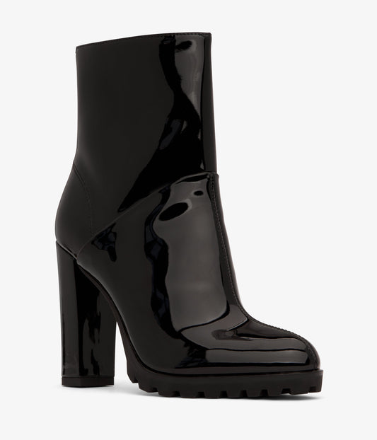 TAZE Vegan High Heel Ankle Boots | Color: Black - variant::black