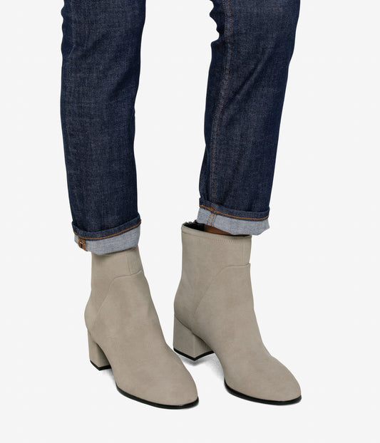 DEA Women's Vegan Mid Heel Boots | Color: Grey - variant::grey
